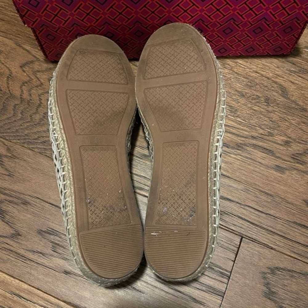 Tory Burch Thatched Perforated logo espadrille si… - image 6