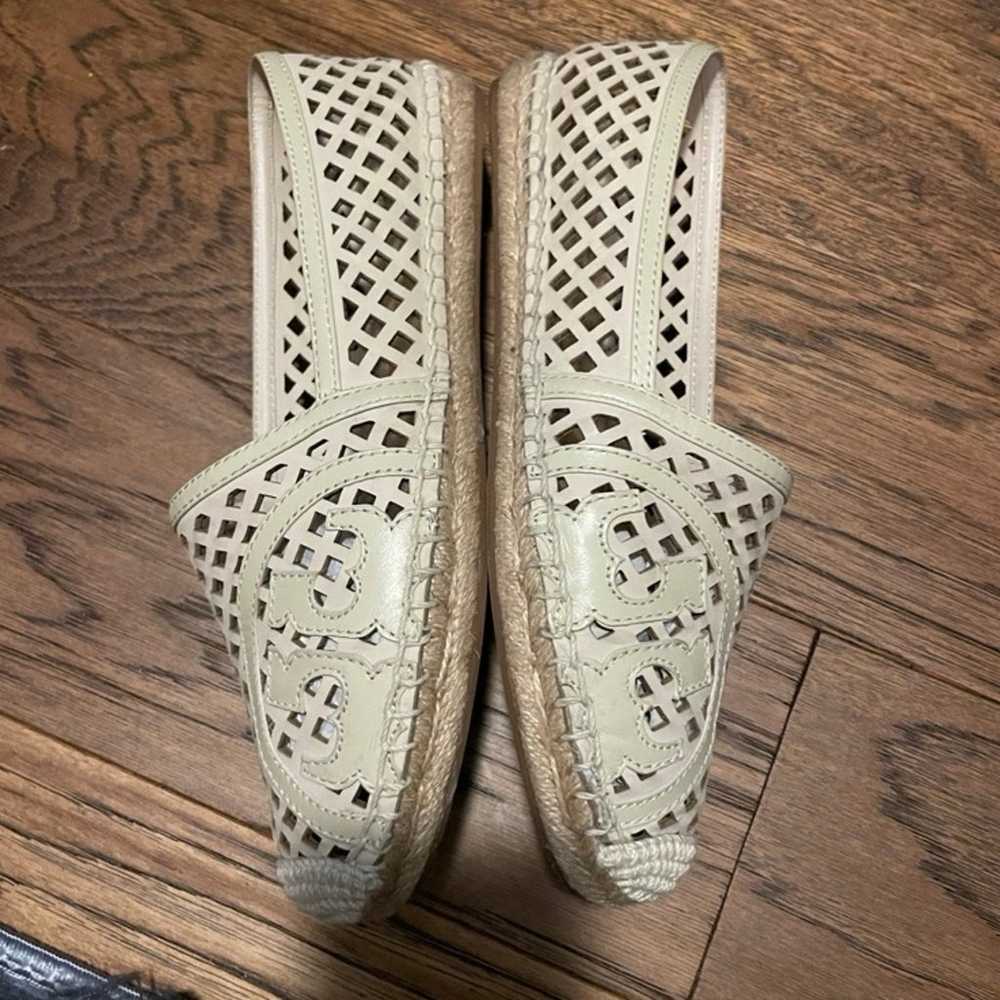 Tory Burch Thatched Perforated logo espadrille si… - image 7