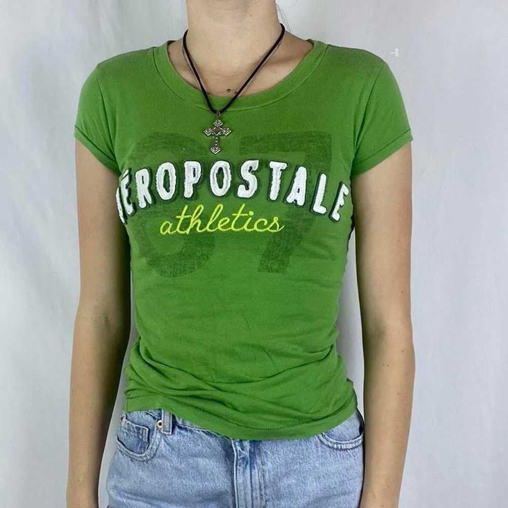 vintage green Aeropostale baby tee - image 1