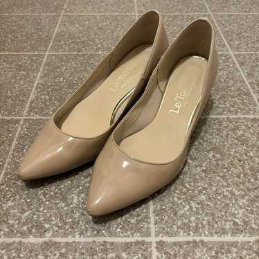 Le Talon Beige Pointed Toe Pumps 22cm