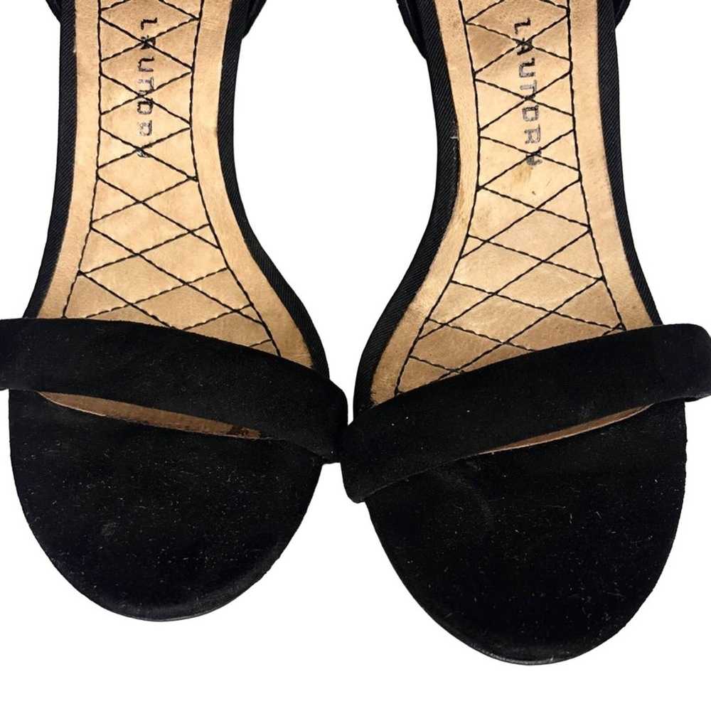 Chinese Laundry Lolita Black Suede Heels Caged An… - image 6