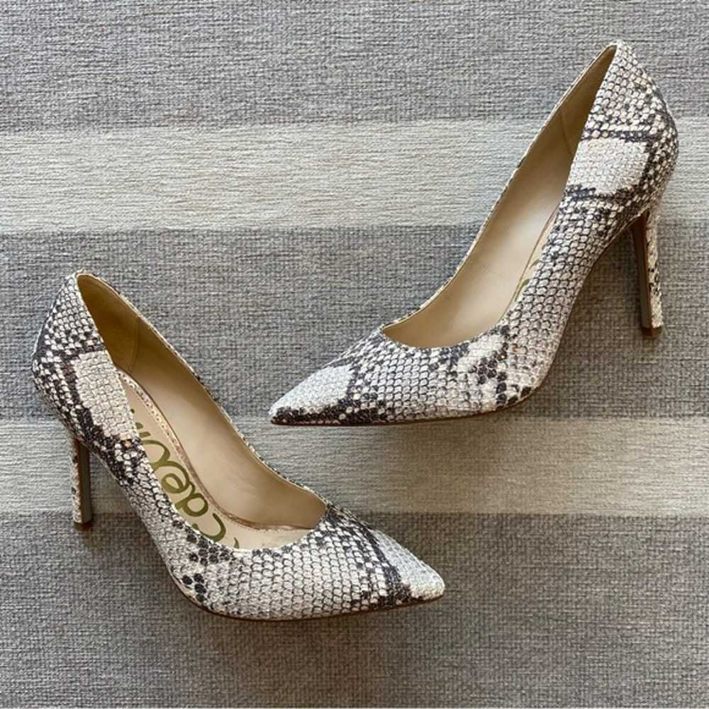 Sam Edelman Hazel Pointed Heel Pump Snakeskin Pri… - image 1