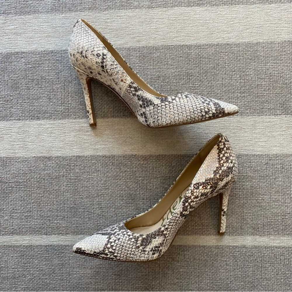 Sam Edelman Hazel Pointed Heel Pump Snakeskin Pri… - image 3