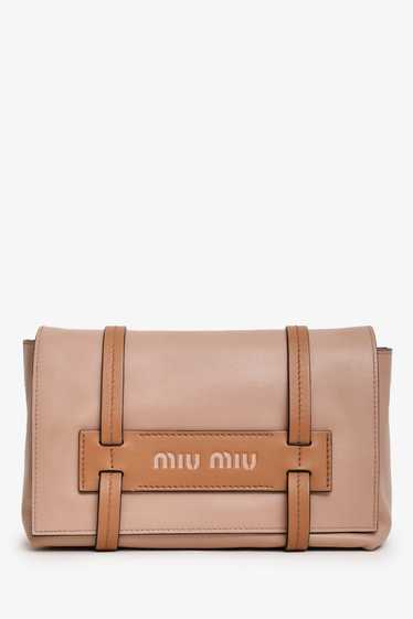 Miu Miu Beige/ Brown Leather Grace Lux Messenger B