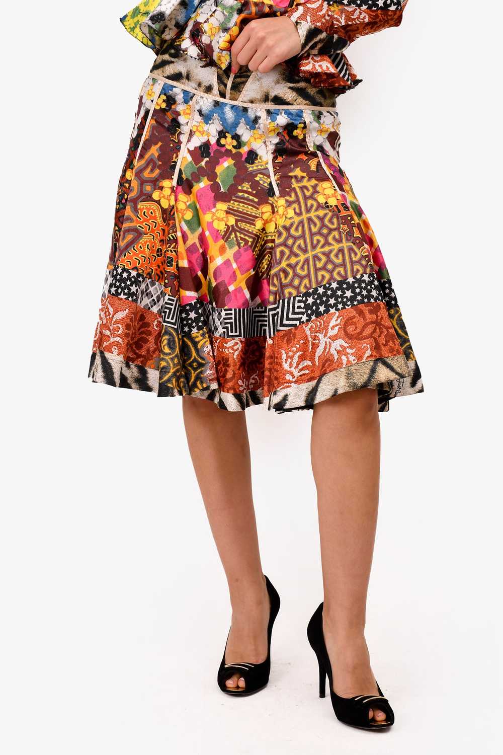 Roberto Cavalli Multicolour Graphic Print Skirt S… - image 2