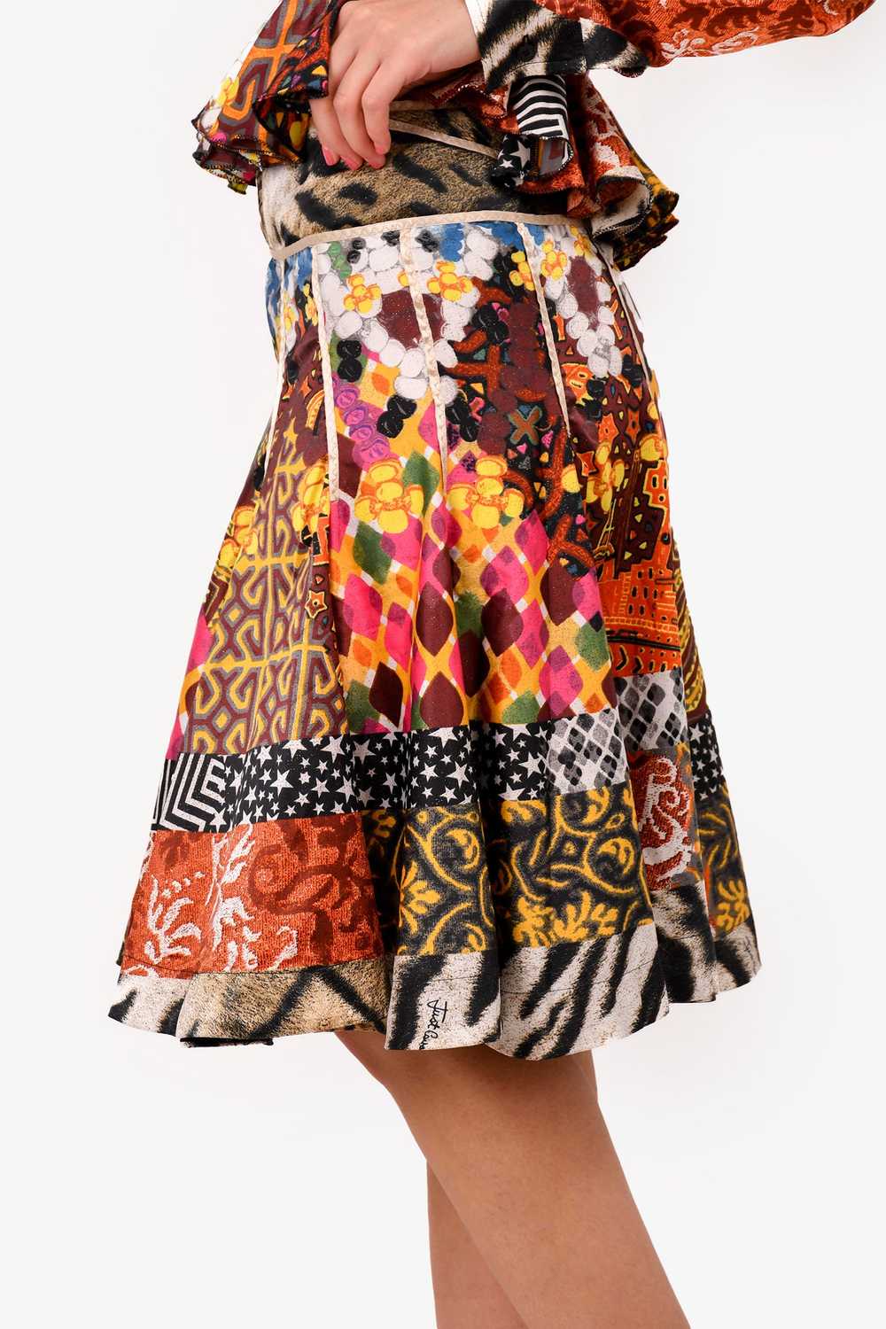 Roberto Cavalli Multicolour Graphic Print Skirt S… - image 3