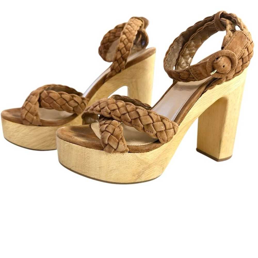 Veronica Beard Gael Suede Braided Ankle-Strap chu… - image 3