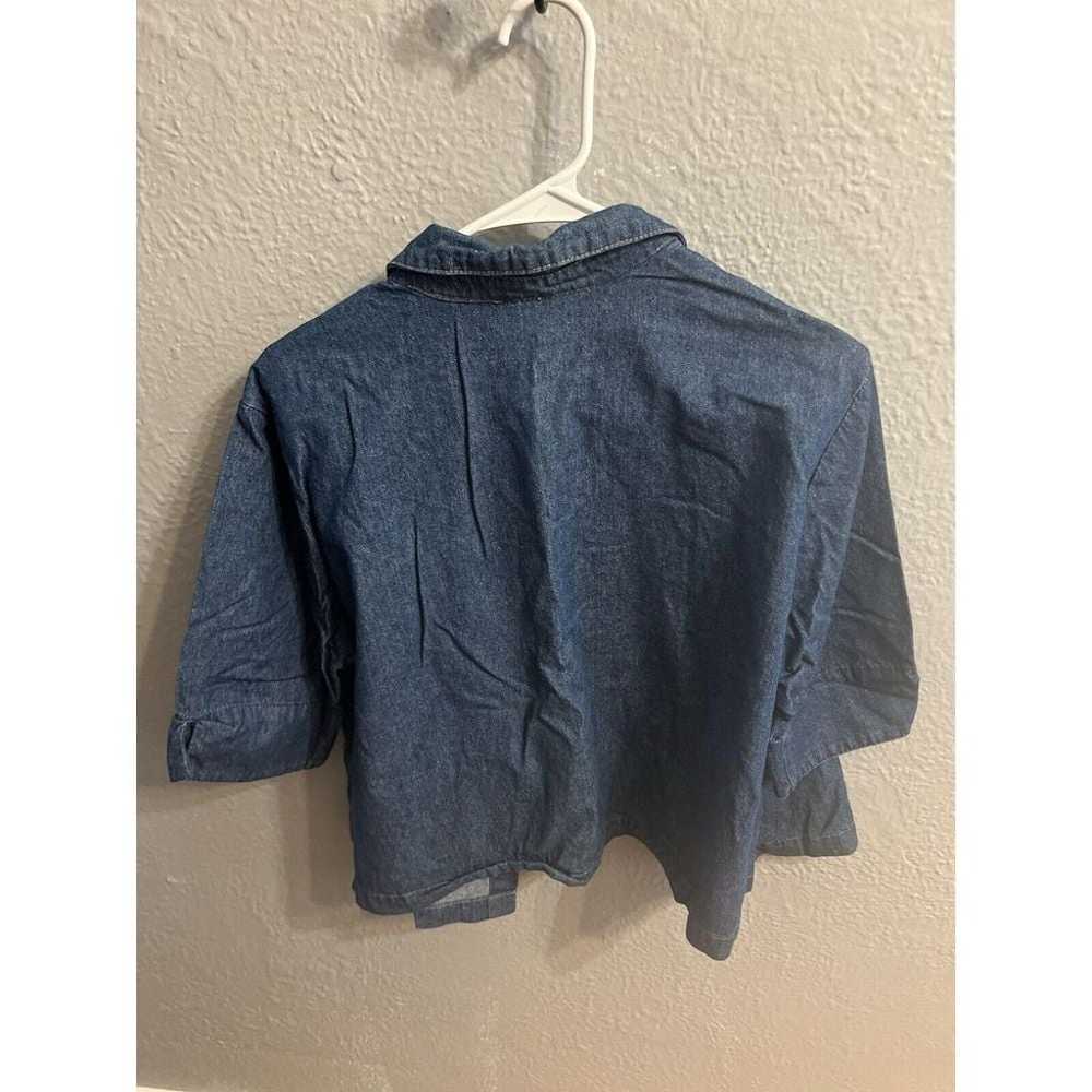 Orvis Women's Short Sleeve Blue  Size14 Button Up… - image 3