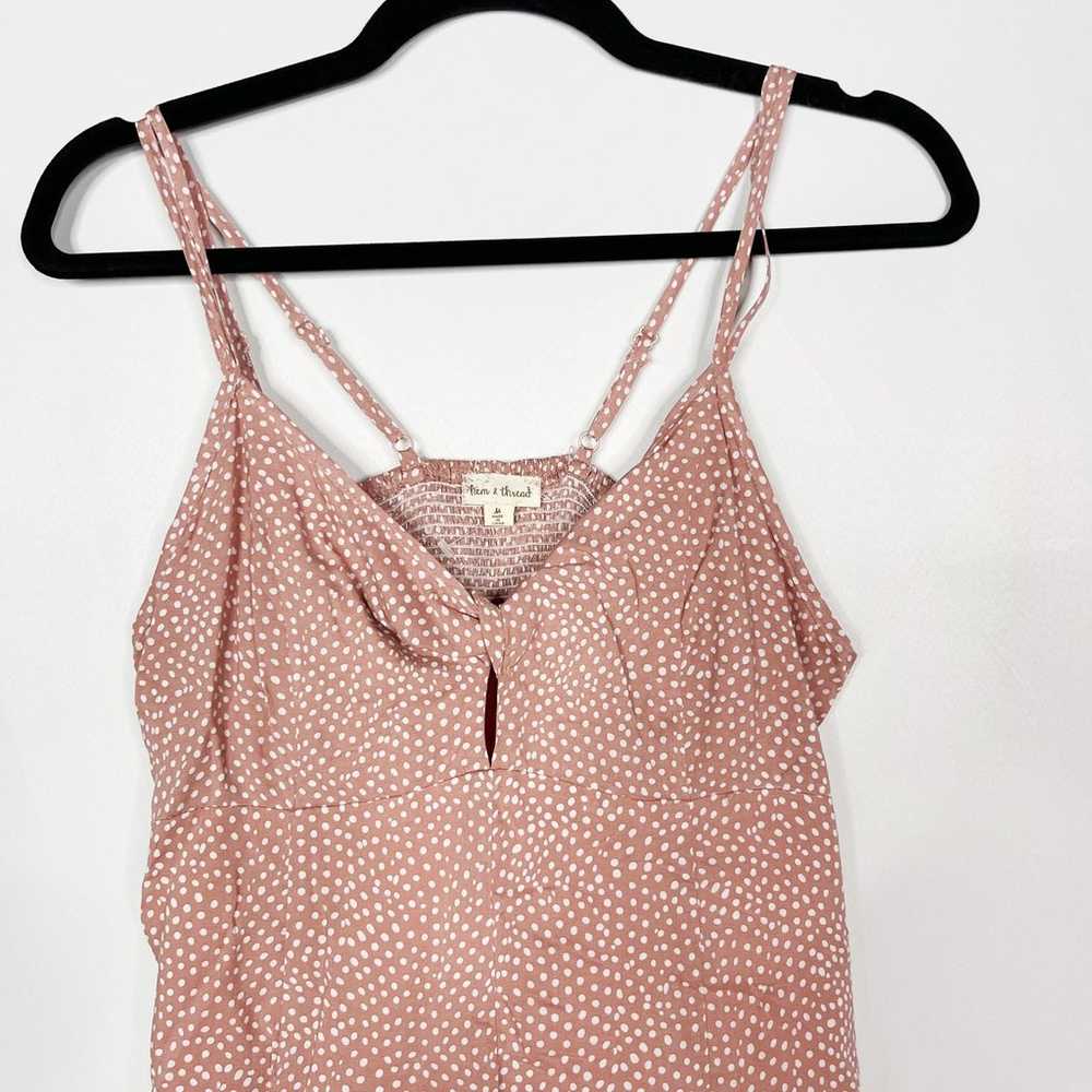 New Hem & Thread Medium M Pink Polka Dot Mini Dre… - image 3