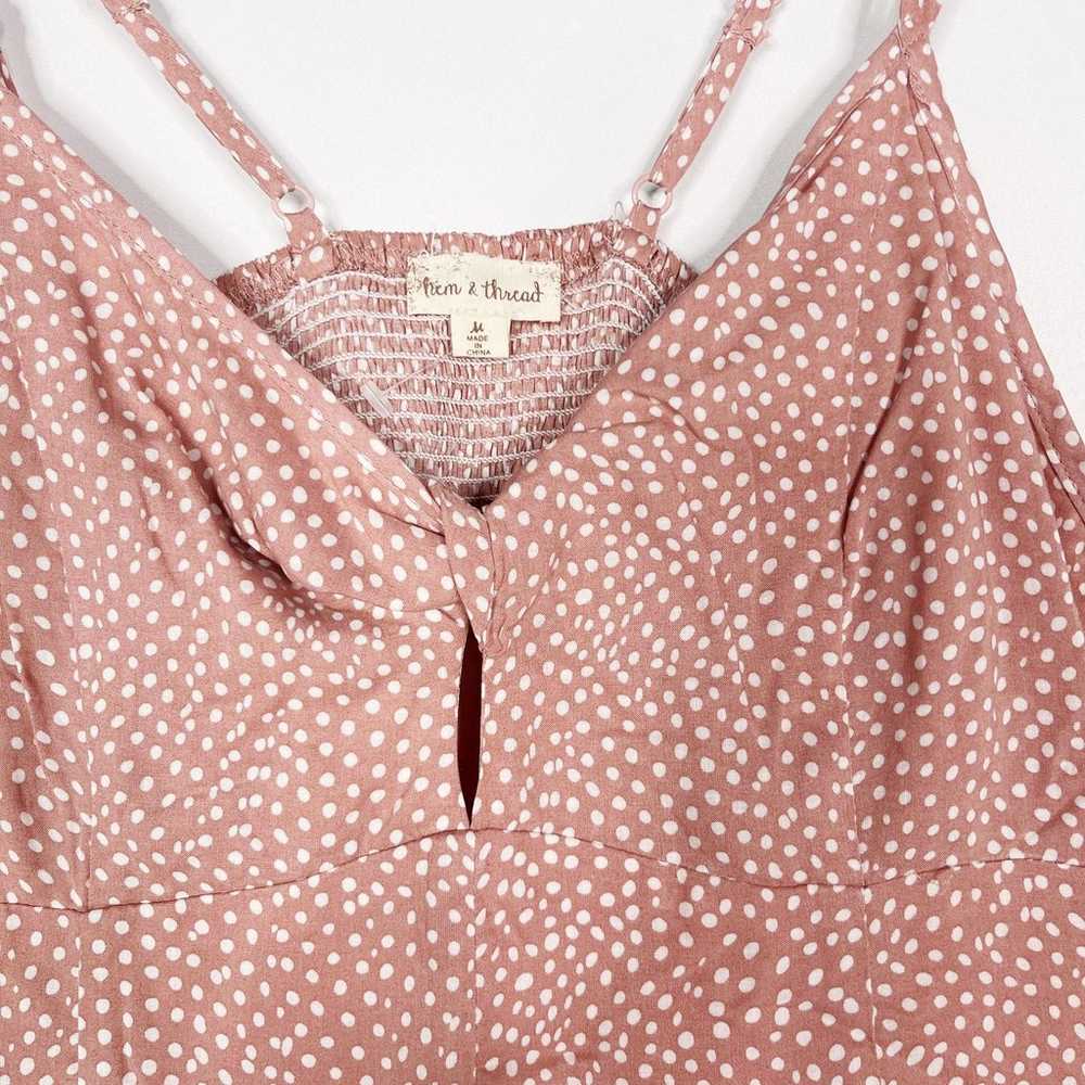 New Hem & Thread Medium M Pink Polka Dot Mini Dre… - image 5