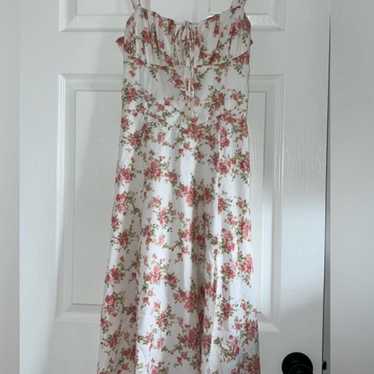 Coquette corset maxi floral dress - image 1