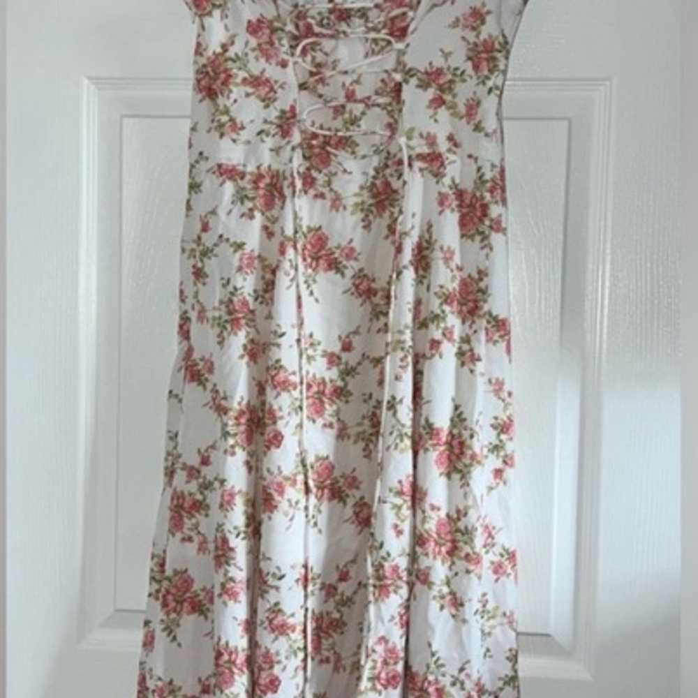 Coquette corset maxi floral dress - image 2