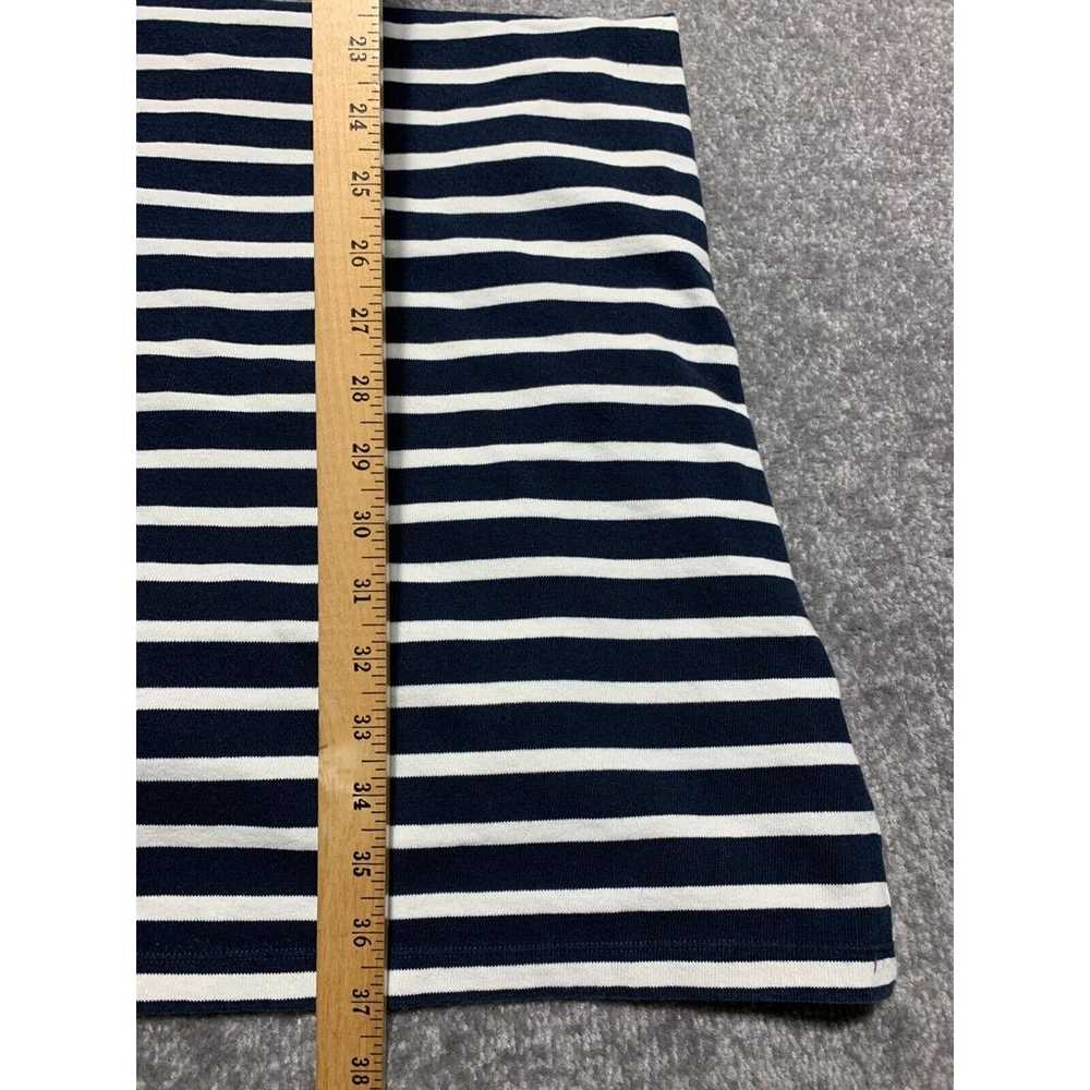 Lands' End Shift Dress Women Size L Blue Striped … - image 11