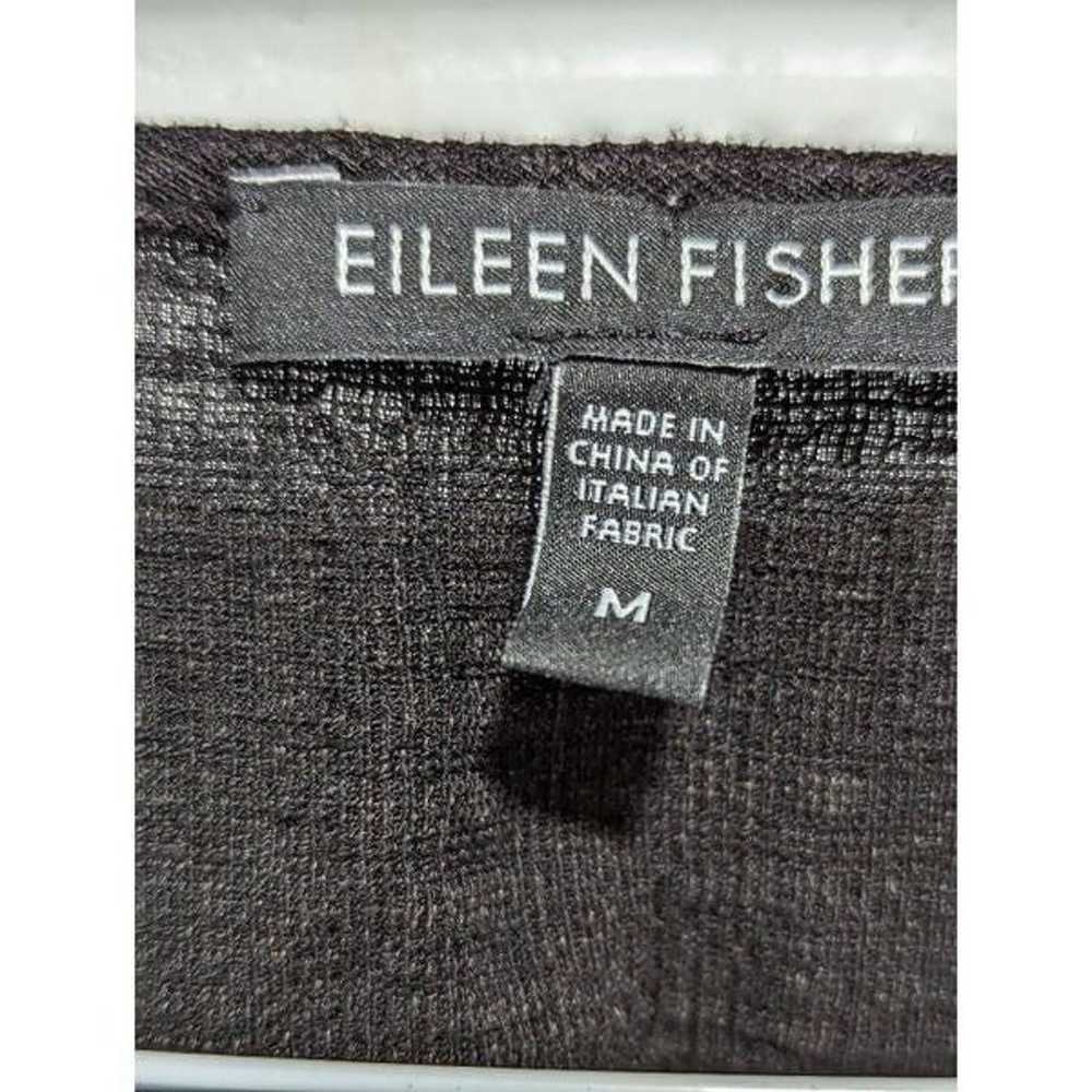 Eileen Fisher Women's Black V-Neck Sleeveless Lin… - image 2