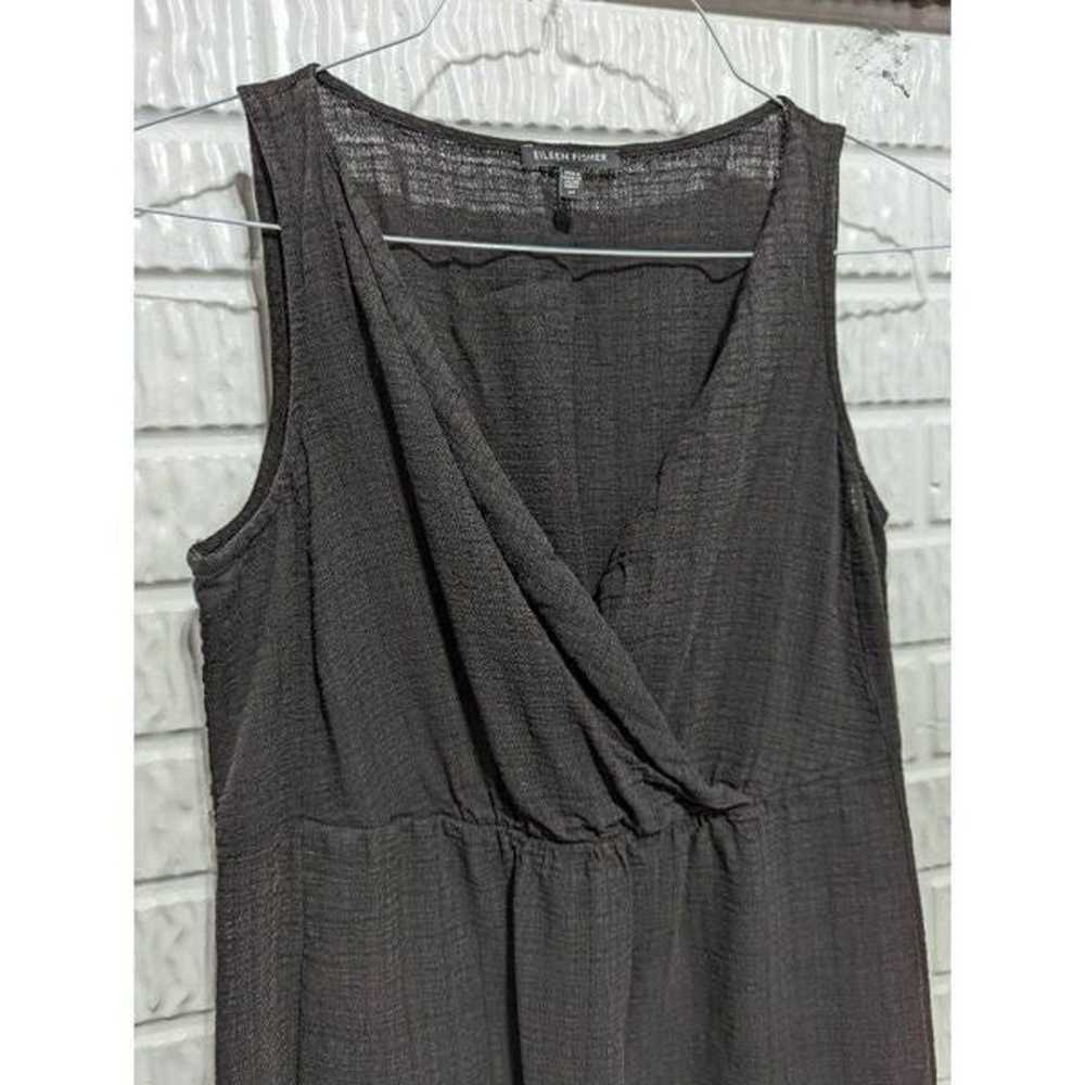 Eileen Fisher Women's Black V-Neck Sleeveless Lin… - image 6