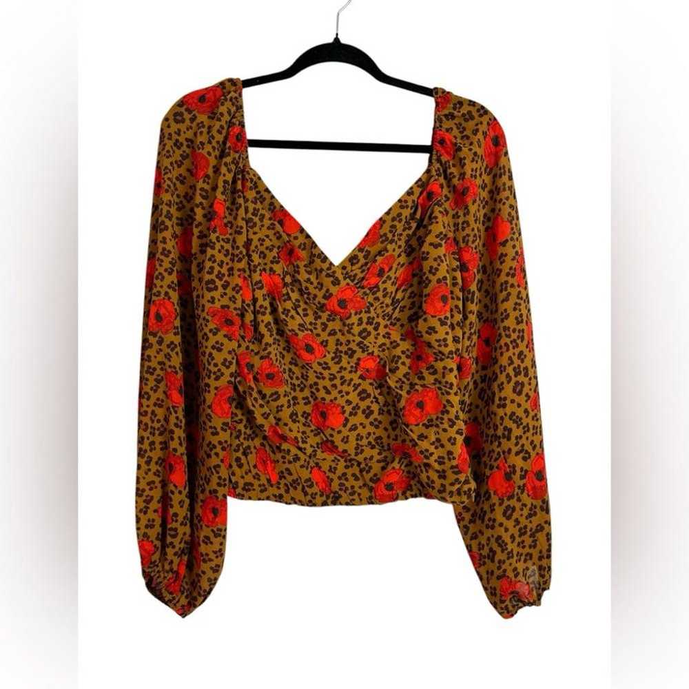 ASTR the Label l Shired Leopard Floral Blouse XL - image 2