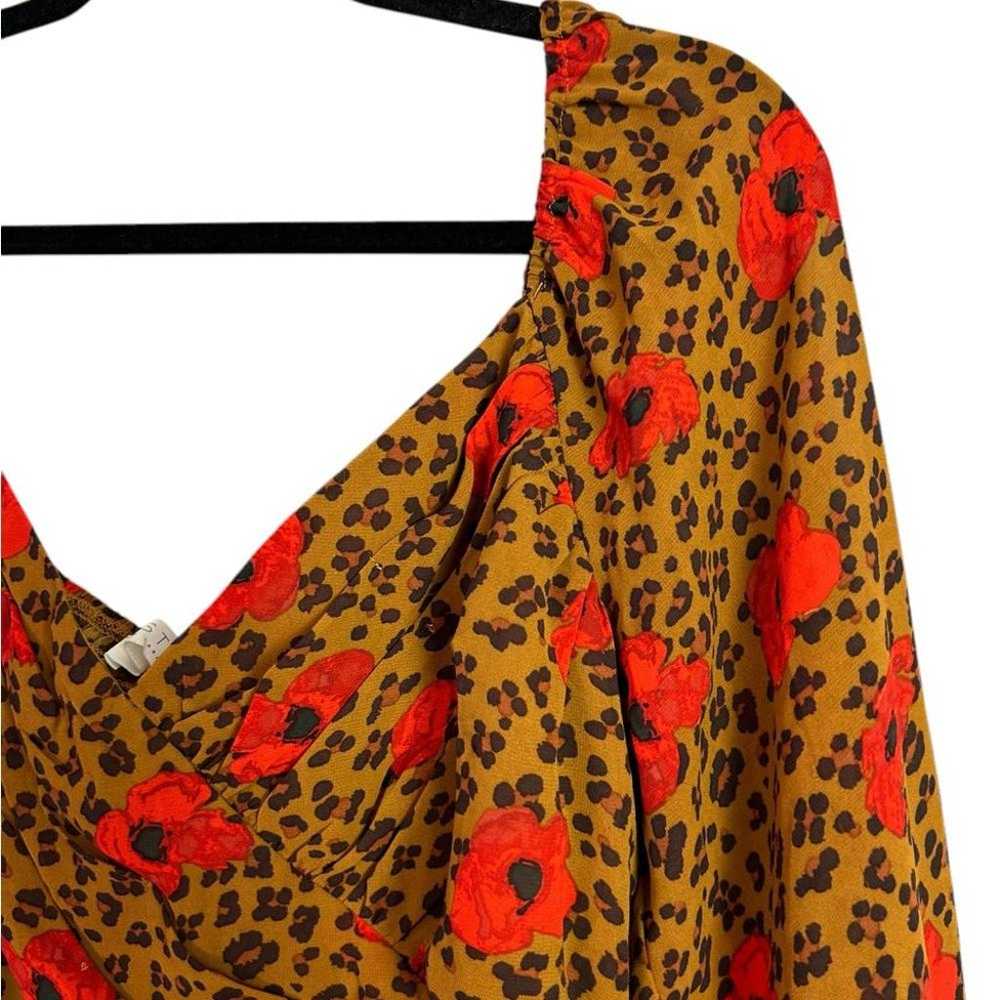 ASTR the Label l Shired Leopard Floral Blouse XL - image 5