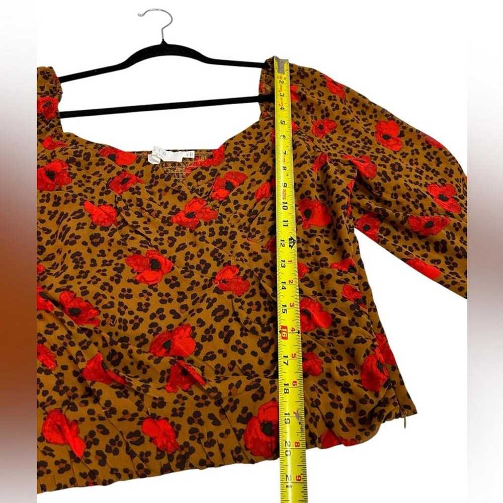 ASTR the Label l Shired Leopard Floral Blouse XL - image 6