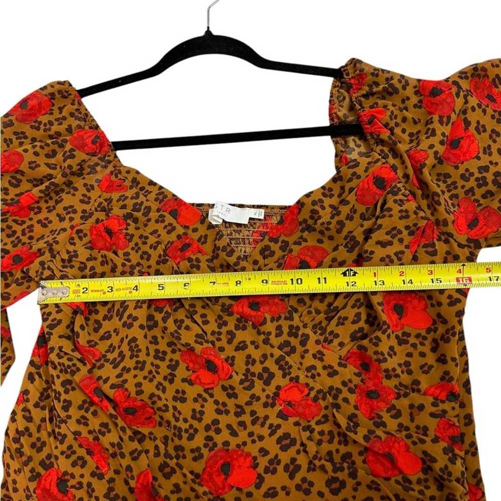 ASTR the Label l Shired Leopard Floral Blouse XL - image 7