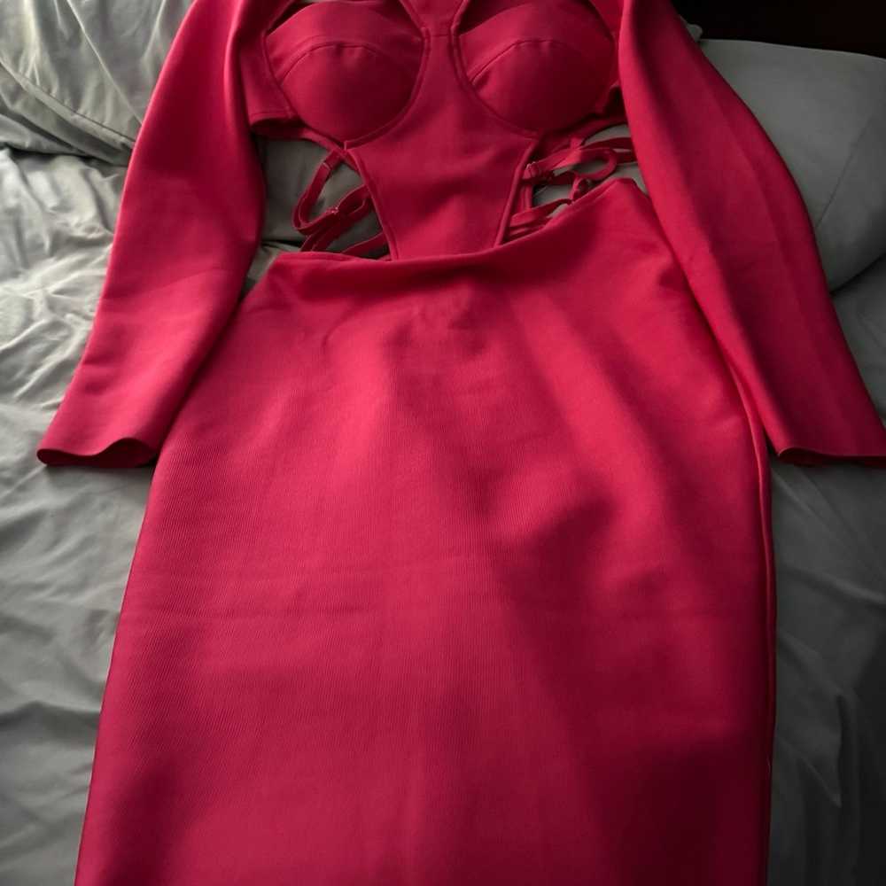 Pink Cut-Out Dress - image 2