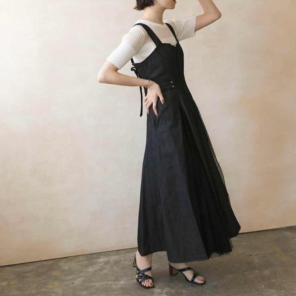 Black denim cami dress - image 1