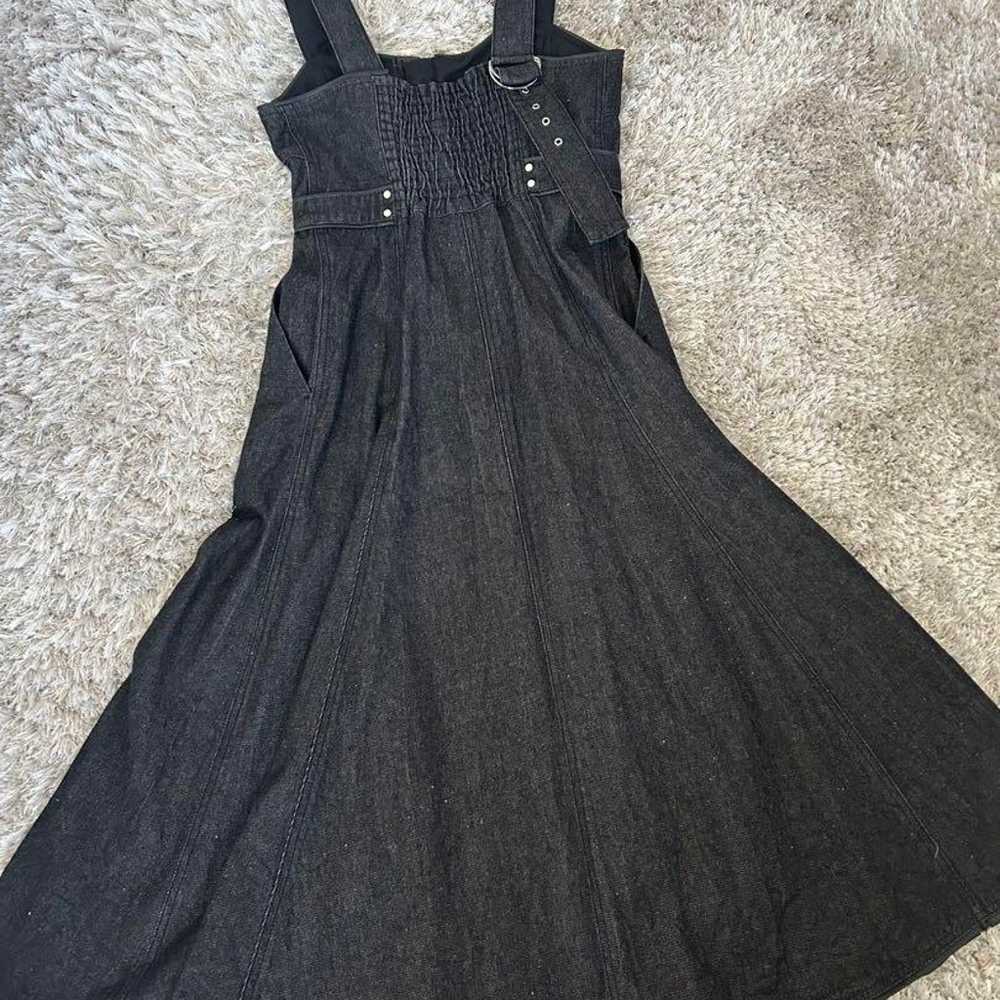 Black denim cami dress - image 3