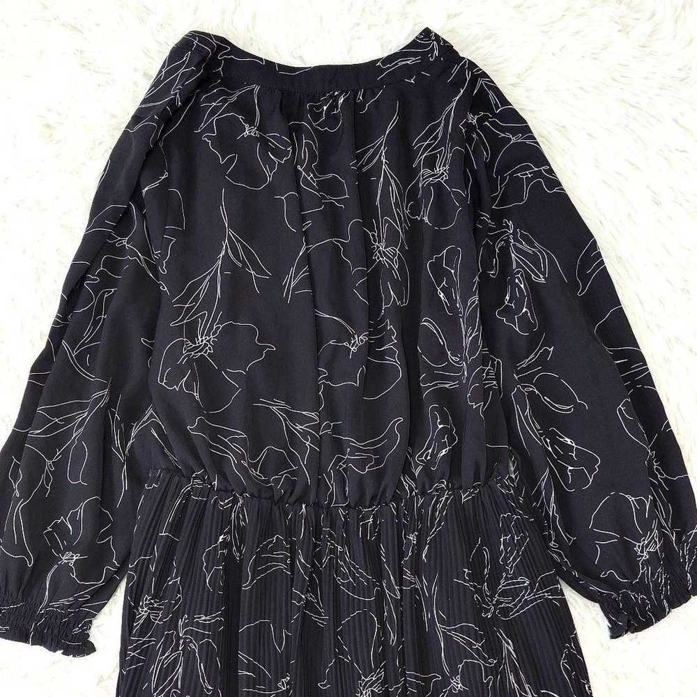 A252 SHEENA DEL RAY Long Dress Black Floral Patte… - image 10