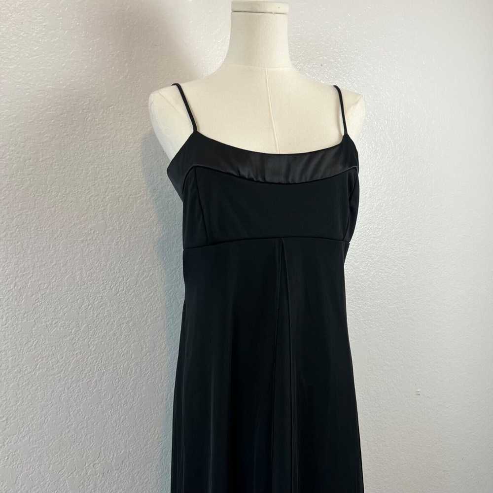 VTG Y2K Savvy Dress Womens M Black Chiffon Overla… - image 2