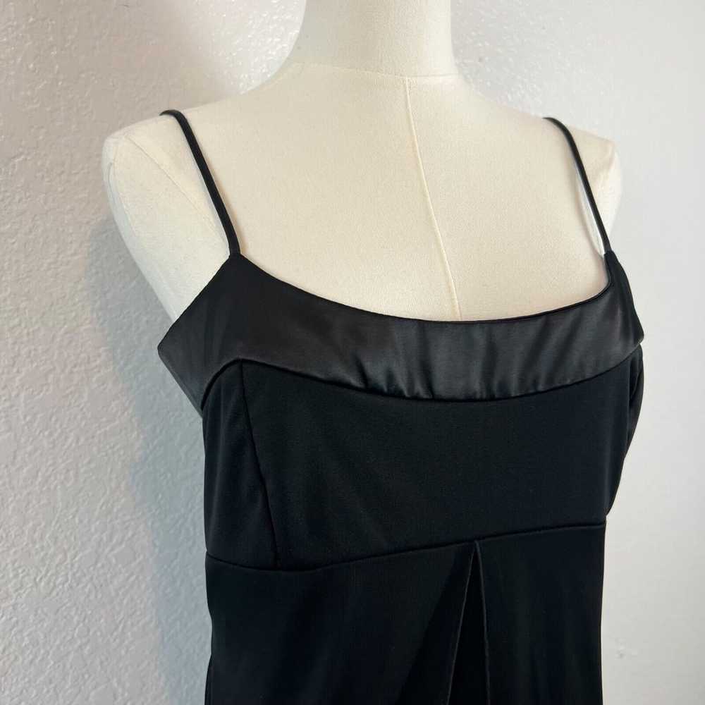 VTG Y2K Savvy Dress Womens M Black Chiffon Overla… - image 3