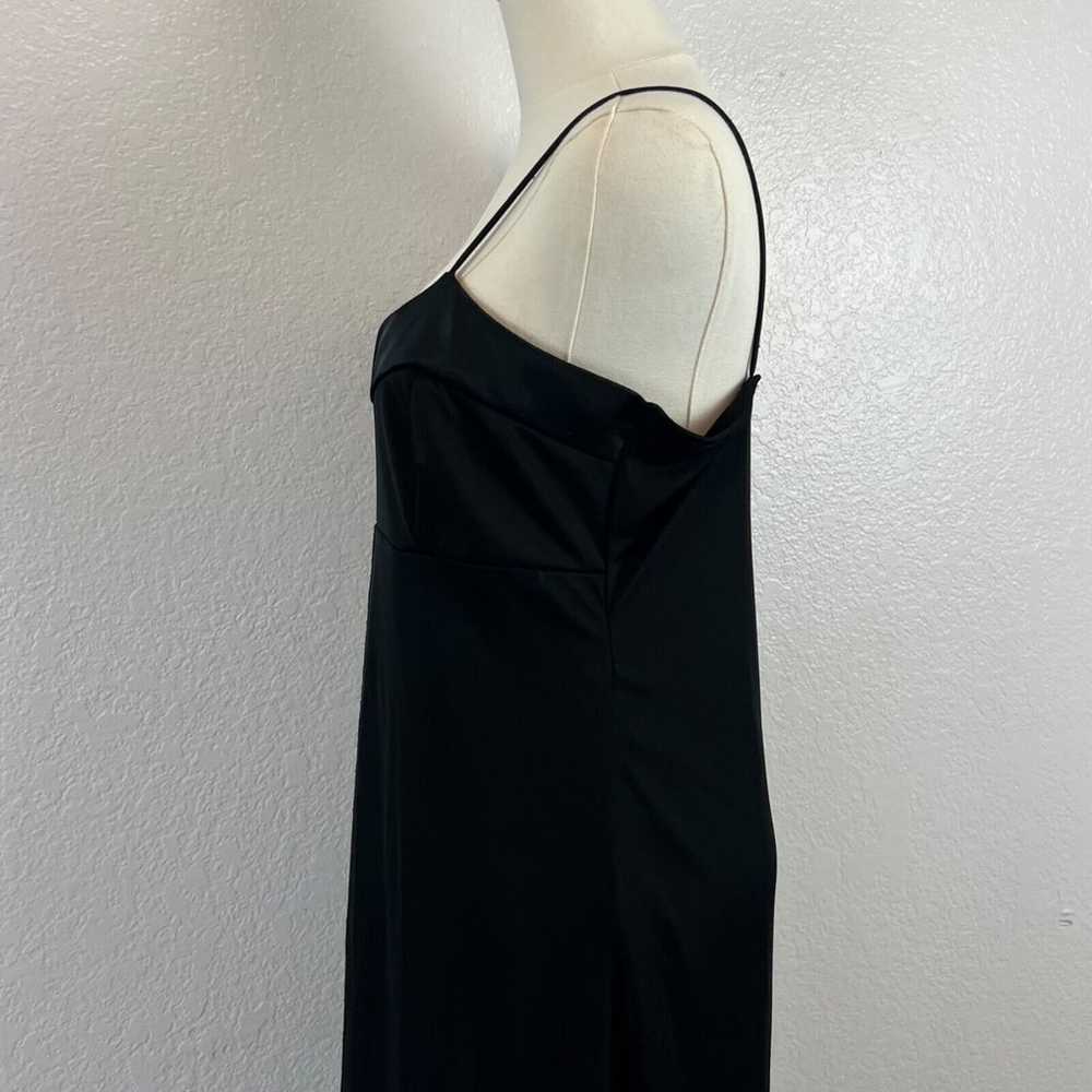 VTG Y2K Savvy Dress Womens M Black Chiffon Overla… - image 5