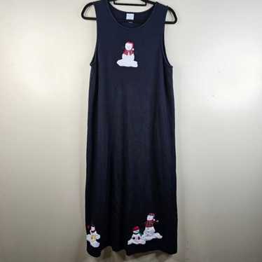 Westbound vintage Snowman Jumper Dress cotton siz… - image 1