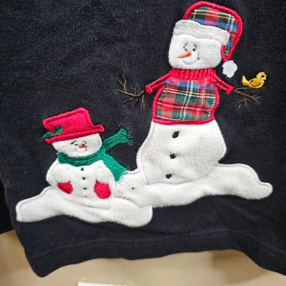 Westbound vintage Snowman Jumper Dress cotton siz… - image 5