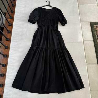 ZARA Black Short Sleeve Long Dress M