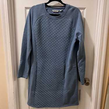 Orvis Quilted Sweatshirt Dress Long Sleeve Casual 