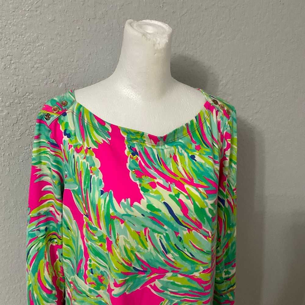 Lilly Pulitzer UPF 50+ Sophie Dress Floral Palm T… - image 2