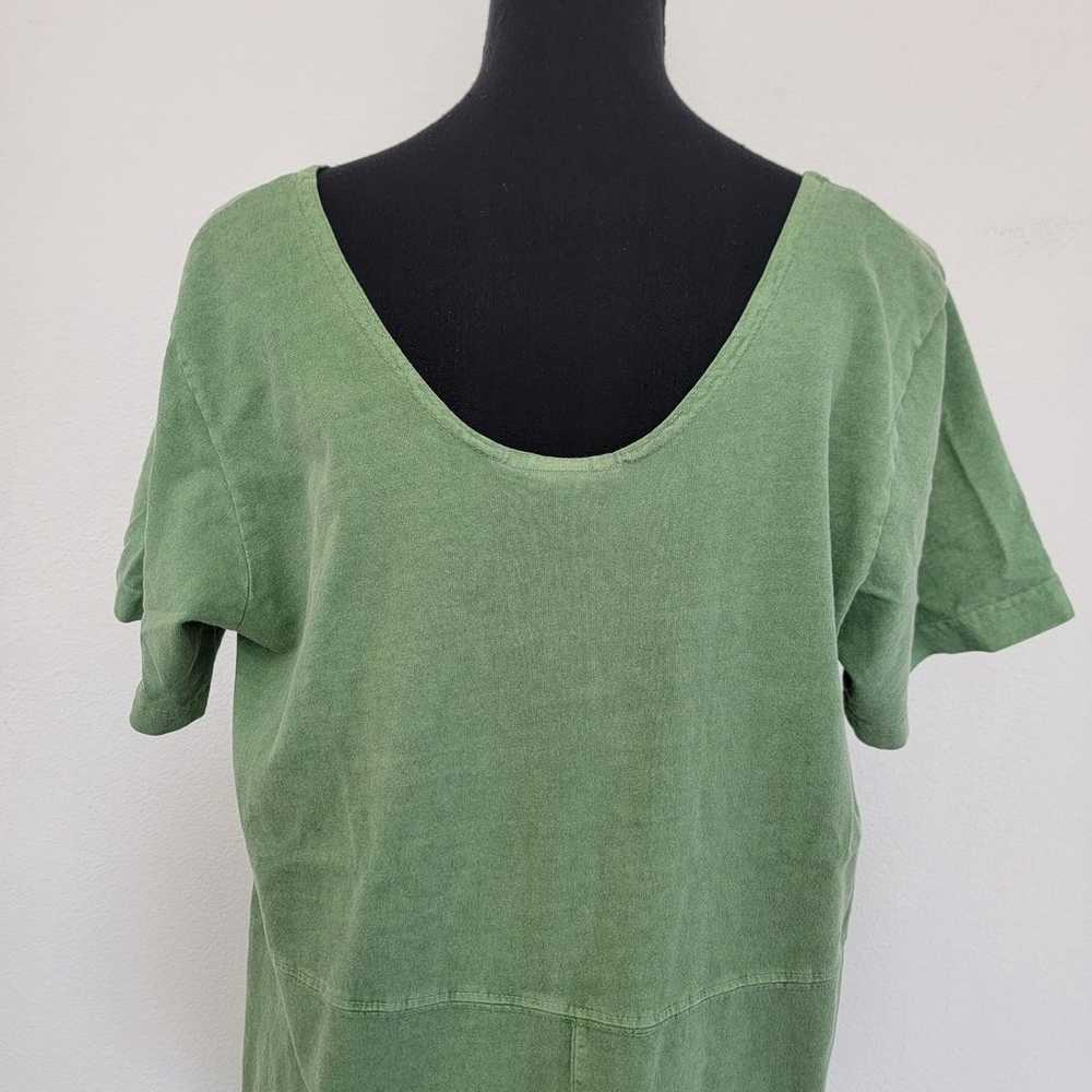 Vintage Fresh Produce Green Shift Jersey Knit Max… - image 8