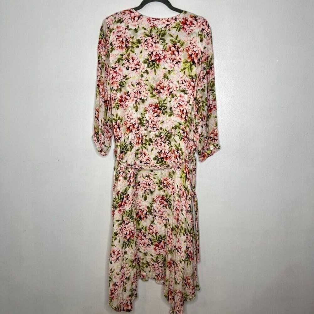 J Jill Women’s Floral High-Low Wrap Dress Size XL… - image 4