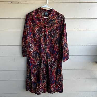 Lucky Brand Boho Midi Dress - Women's Size Large - image 1