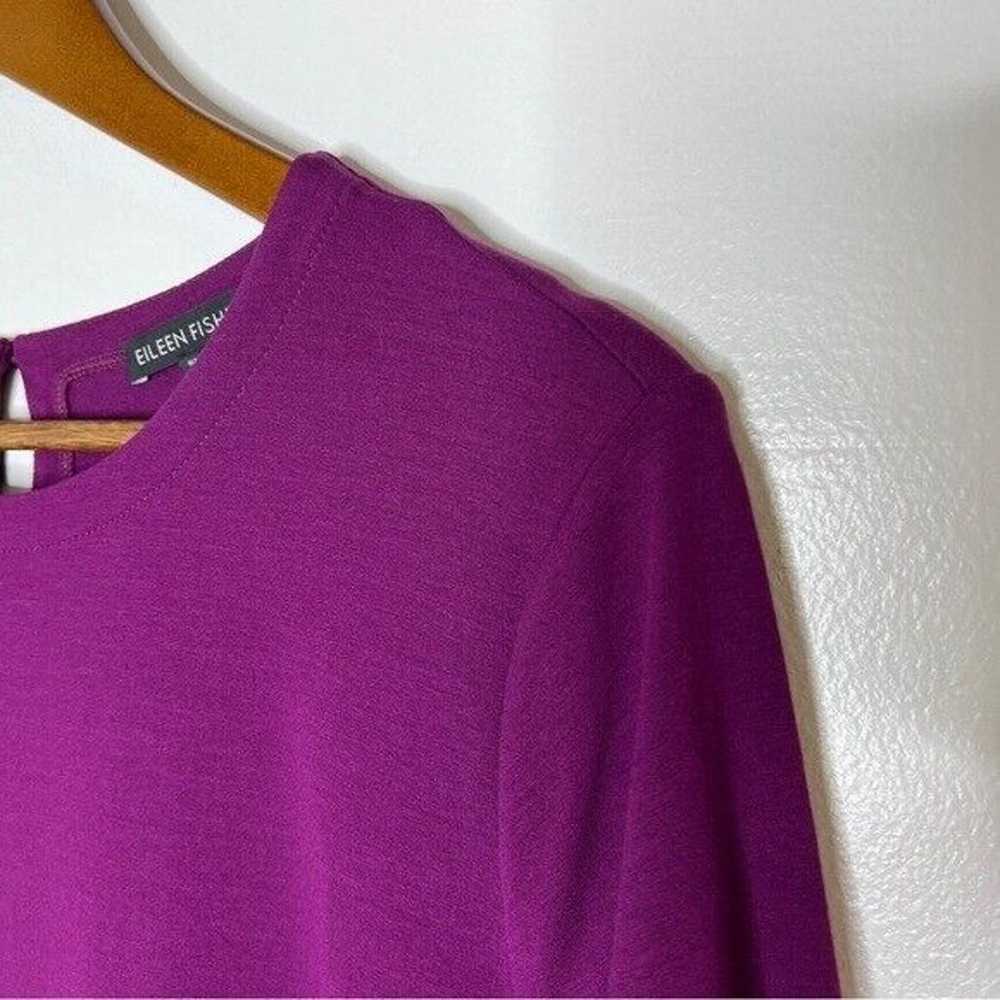 Eileen Fisher Purple Short Sleeve Dress Size Smal… - image 2