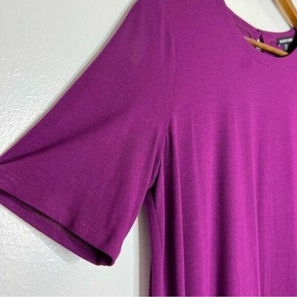 Eileen Fisher Purple Short Sleeve Dress Size Smal… - image 5