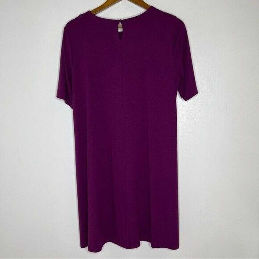 Eileen Fisher Purple Short Sleeve Dress Size Smal… - image 9