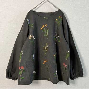 Long Sleeve Shirt Cut and Sew Corduroy Floral Pat… - image 1