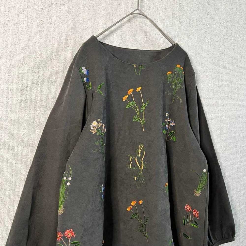 Long Sleeve Shirt Cut and Sew Corduroy Floral Pat… - image 2