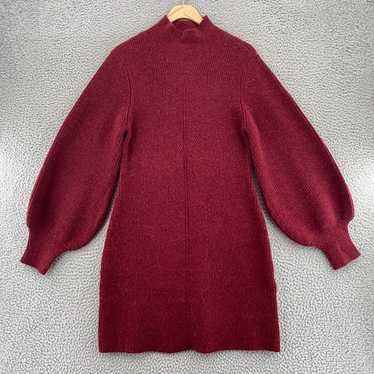 A Loves A Dress Womens Medium Red Sweater Mock Ne… - image 1