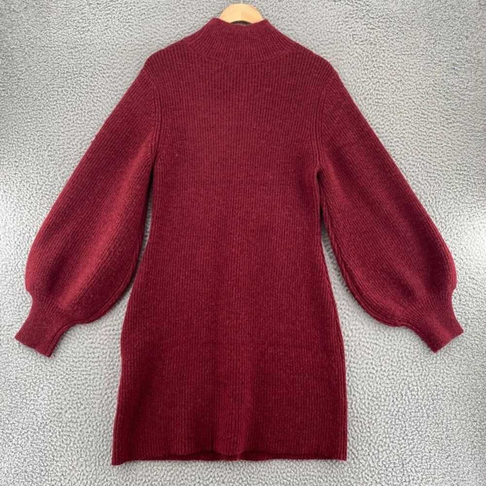 A Loves A Dress Womens Medium Red Sweater Mock Ne… - image 3