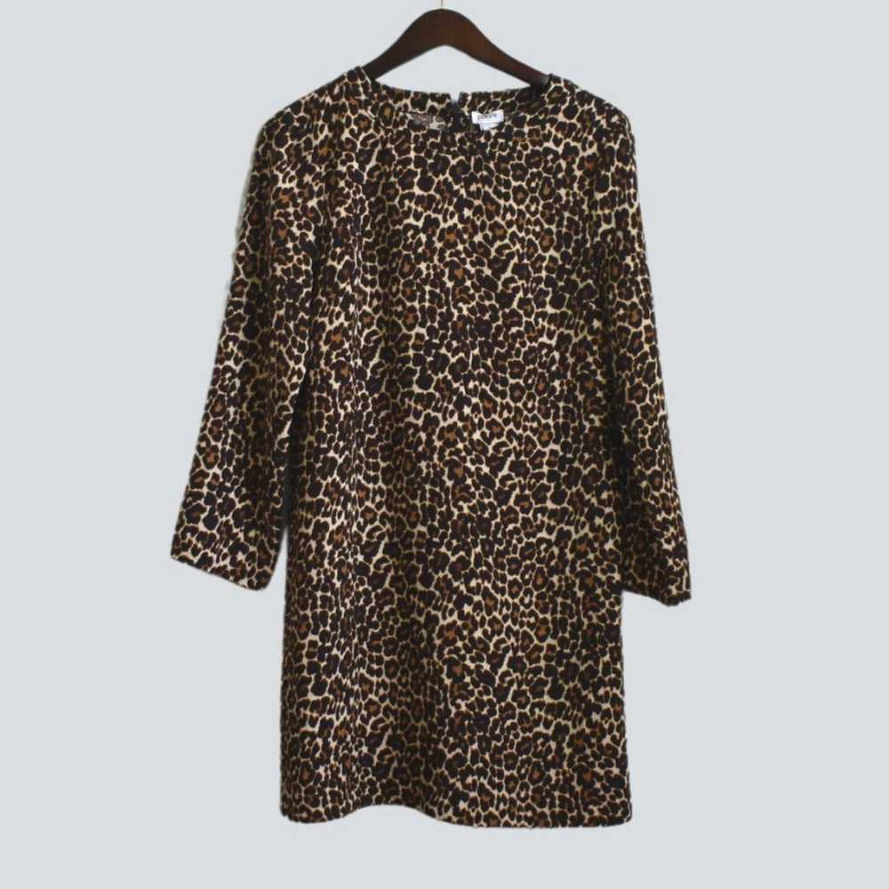 J.CREW  Women's Animal Print Long Sleeve Dress Si… - image 1