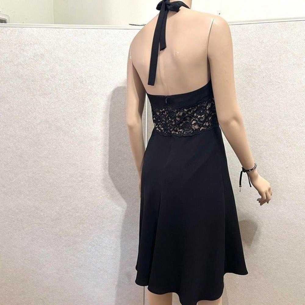 Glam retro style black halter dress - image 3