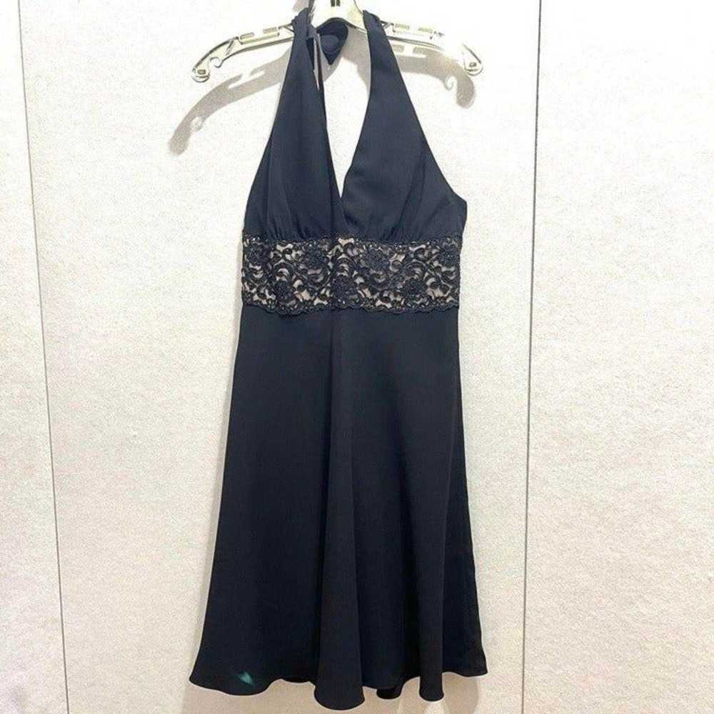 Glam retro style black halter dress - image 7