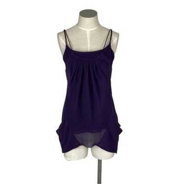 Theyskens Theory XS VTG S Purple Silk Tank Top Y2… - image 1