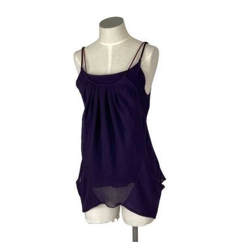 Theyskens Theory XS VTG S Purple Silk Tank Top Y2… - image 9